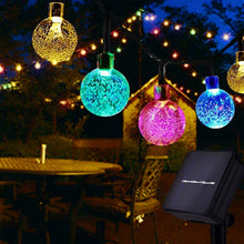 Laden Sie das Bild in den Galerie-Viewer, Solar Lichterkette Außen &amp; Innen,20/30/50/60/100/200/300 LED Kristallkugeln Wasserdicht Outdoor Lichterkette Solar,8 Modi Solar Weihnachten Lichterkette für Garten, Balkons,Weihnachten,Hochzeiten, Camping