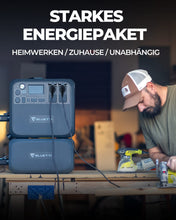 Laden Sie das Bild in den Galerie-Viewer, BLUETTI Tragbare Powerstation AC200MAX Solargenerator mit 2048Wh LiFePO4 Batterie, Erweiterbare Kapazität bis zu 8192Wh, Stromerzeuger mit 2200W AC-Steckdosen für Camping, Notfall, Wohnwagen