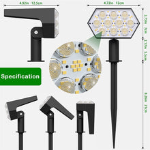 Laden Sie das Bild in den Galerie-Viewer, 2/4 Stück Solar Strahler Solarleuchte Landscape Solar-Landschaftsscheinwerfer, 92 LED-Solarleuchten, Solar-Landschaftsleuchten 3 Modi, automatisches Ein-/Ausschalten IP65 wasserdichte Solar-Spotleuchten im Freien für Hof, Garten