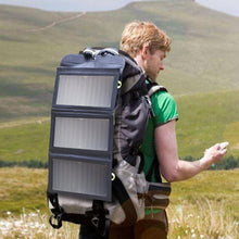 Laden Sie das Bild in den Galerie-Viewer, ALLPOWERS 5V 21W Solar Panel, Tragbares Solarladegerät, 3 USB-Ausgangs &amp; 2 USB-Eingangs Wasserdichtes Faltbares Solarpanel, Solar Ladegerät, Solar Powerbank für Smartphone, Tablets, Outdoor, Camping