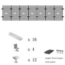 Laden Sie das Bild in den Galerie-Viewer, Aitesen GFBZ012  Solarmodul Alu Halterung Befestigungs-Set für1/2/3/4/5/6/7/8/9/10 x Solarmodul Befestigungssystem Trapezblech PV Befestigungsschiene,