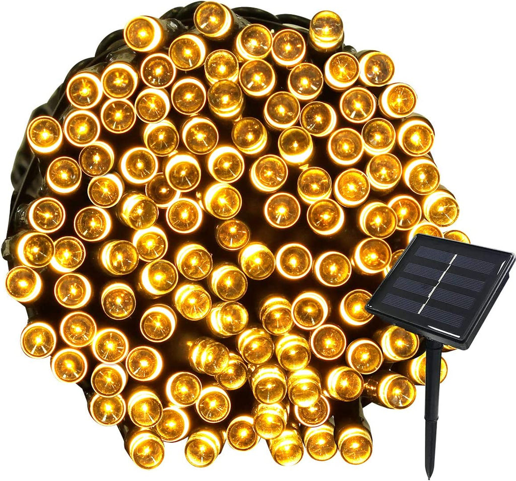 Solar Lichterkette Außen 7 Farben 50/100/200/300/500/1000 LEDs Solar Lichterkette Aussen Bunt, 8 Modi solarlichterkette wetterfest, Outdoor Weihnachtsbeleuchtun Solar für Garten, Terrasse, Balkon Deko