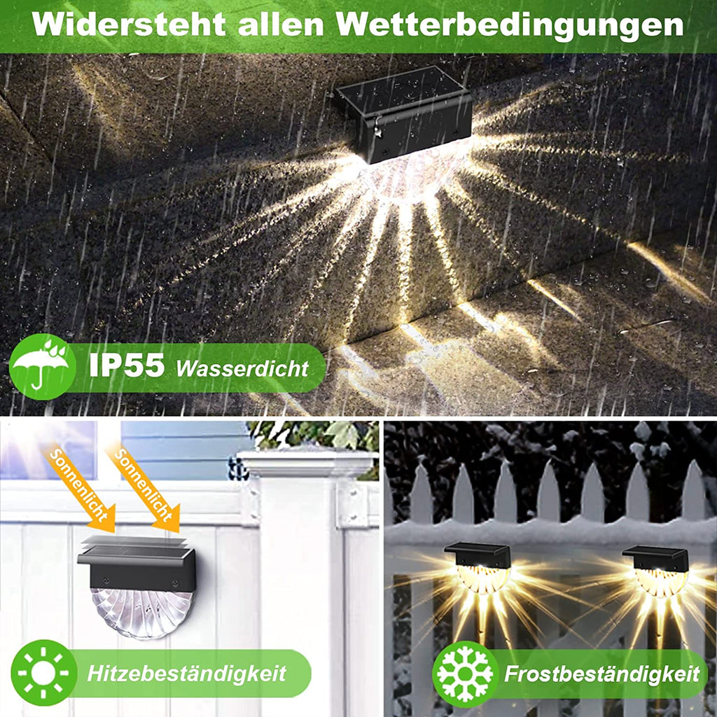 Solarlampen für Außen Garten, 4/6 Stück Wegbeleuchtung LED Solar 2 Modi LED Warmweiß/Farbwechselnde Beleuchtung ,Wasserdichte Solar Lampe für die Garten Dekoration,Treppe,Gartenwege