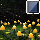 Solar Garten Pilzlampe Außen,20/30 LEDS 5/6 Meter Solar Lichterkette Pilze Aussen, 8 Modi Wasserdichte Solar Gartenleuchten Dekoration für Hof Bürgersteig Weg Hochzeit Party Weihnachtsbaum Geburtstag