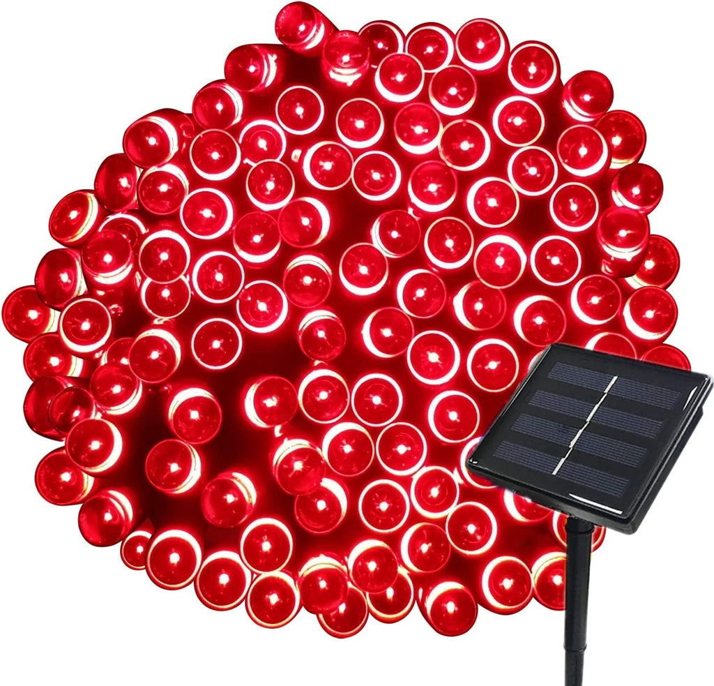 Solar Lichterkette Außen 7 Farben 50/100/200/300/500/1000 LEDs Solar Lichterkette Aussen Bunt, 8 Modi solarlichterkette wetterfest, Outdoor Weihnachtsbeleuchtun Solar für Garten, Terrasse, Balkon Deko