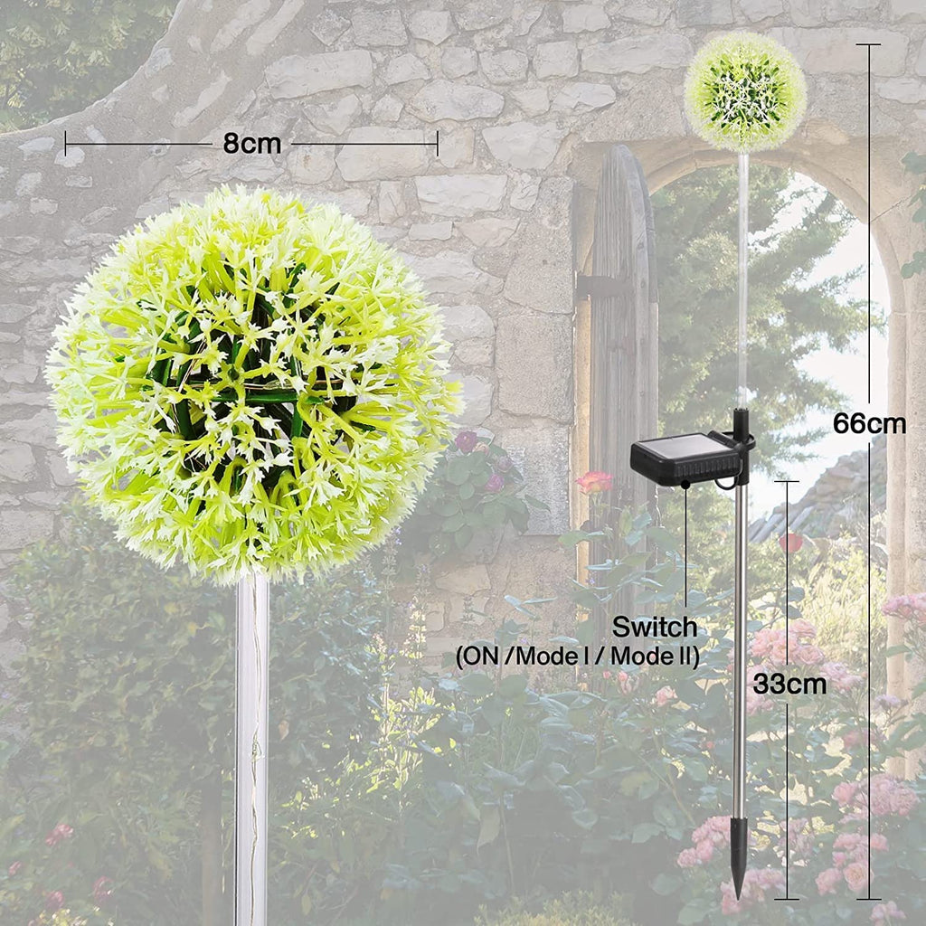 1/2/3/4 Stück Solarlampen für Außen Garten,  Solarleuchten Garten Deko Löwenzahn mit Farbwechsel LED, IP65 Wasserdicht Solar Blumen Lampe für Outdoor, Rasen, Balkon, Terrasse, Hof