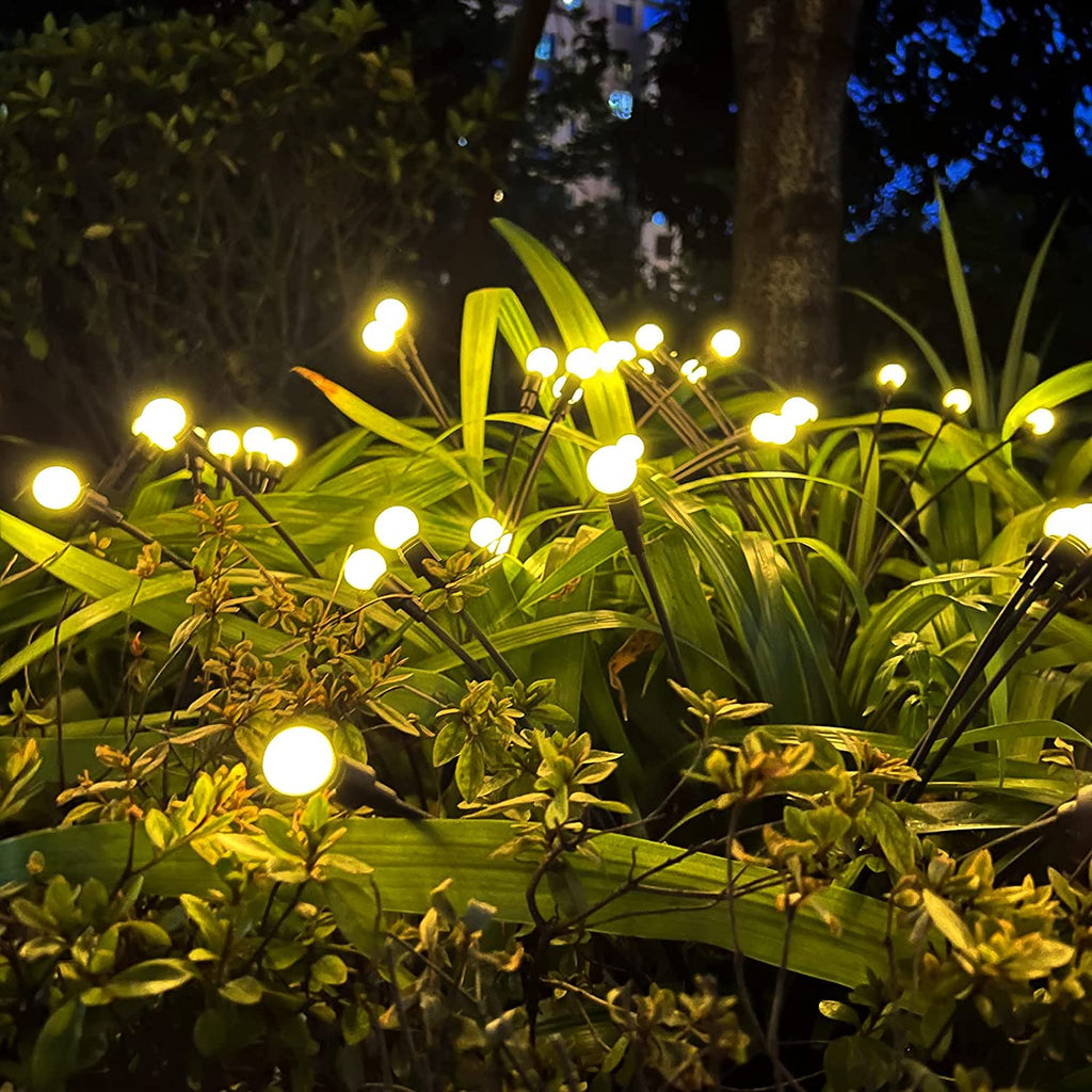 Solarleuchten für den Außenbereich, Solar-Glühwürmchen-Licht mit 6/8/10 Kugeln, wasserdicht, Solar-Wegleuchte für Rasen, Hof, Terrasse, Garten, Ornamente, Geschenke,