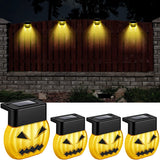 2/3/4/5 pcs Halloween Solar Deckleuchten Kürbis Wegeleuchten Wasserdichte Stufen Terrassenlichter Zaunleuchten Wegbeleuchtung für Outdoor Garten Zäune Treppen Balkongeländer Terrassen Dekorationen