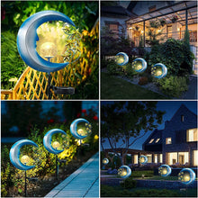 Laden Sie das Bild in den Galerie-Viewer, Solarlampe für Außen,  Metall Mond-Form Solarleuchten LED Stake Dekorative Gartenfahlständer Solarleuchten im Freien Gartendeko für Terrasse, Weg, Hof, Rasen, Warmwhite