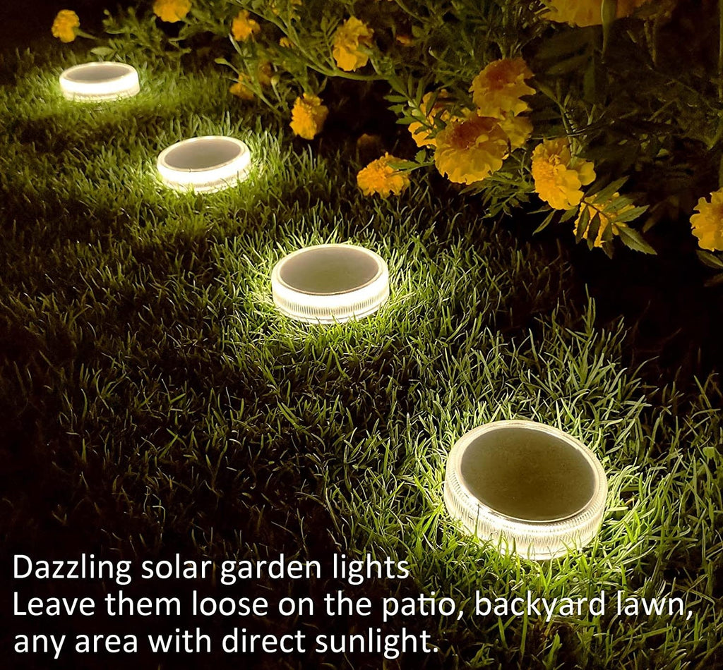 4/6/8 pcs Solar Bodenleuchte  Solarleuchten für Außen, Led Solar Gartenleuchten, IP65 Wasserdicht Bodenleuchte Solarleuchten Garten, Außenleuchte für Auffahrt/Rasen/Gehweg/Patio