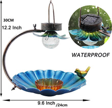 Laden Sie das Bild in den Galerie-Viewer, Solar Vogelfütterer,  außerhalb hängendes Vogelhaus, Gartenlaterne Licht Vogelhaus Wandbehang im Freien Vogelhäuschen für die Fütterung von Wild Bird Garden Yard außerhalb Dekor