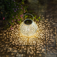 Laden Sie das Bild in den Galerie-Viewer, Solar Laterne für außen Solarlampe für Außen Gartendeko Weiß Solar Gartenlaterne