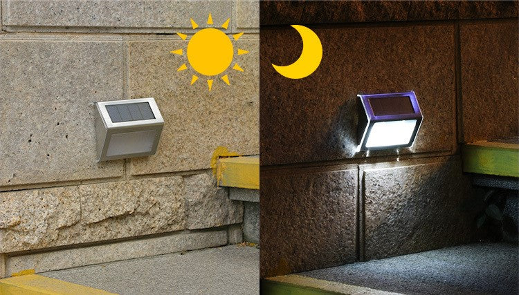 4/5/6pcs  Solar Edelstahl Stufenlampen für Außen Garten,  Wegbeleuchtung LED Solar Beleuchtung ,Wasserdichte Dekoration,Treppe,Gartenwege