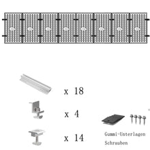 Laden Sie das Bild in den Galerie-Viewer, Aitesen GFBZ012  Solarmodul Alu Halterung Befestigungs-Set für1/2/3/4/5/6/7/8/9/10 x Solarmodul Befestigungssystem Trapezblech PV Befestigungsschiene,