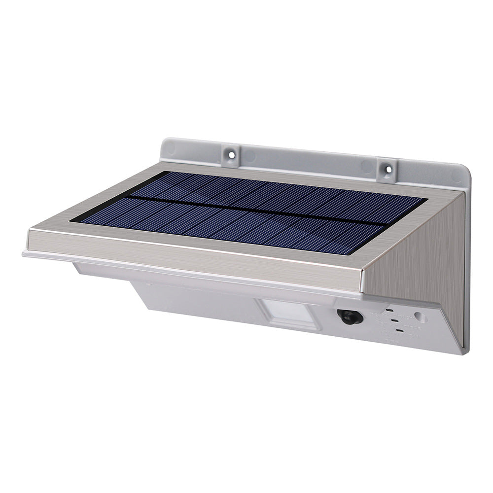 Solar hochwertiger Stahl leuchten solarlampe mit bewegungsmelder ,IP44 Wasserdichte Solarlampen für Wand Außen Garten,Solarzaun Leuchten Gartenleuchten für Deck, Zaun, Terrasse, Haustür, Treppe, Landschaft, Hof