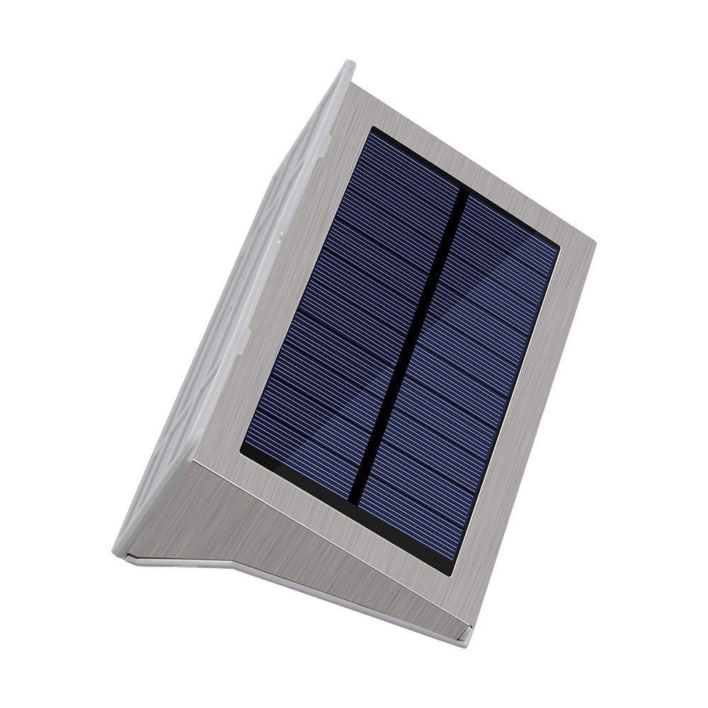 Solar hochwertiger Stahl leuchten solarlampe mit bewegungsmelder ,IP44 Wasserdichte Solarlampen für Wand Außen Garten,Solarzaun Leuchten Gartenleuchten für Deck, Zaun, Terrasse, Haustür, Treppe, Landschaft, Hof