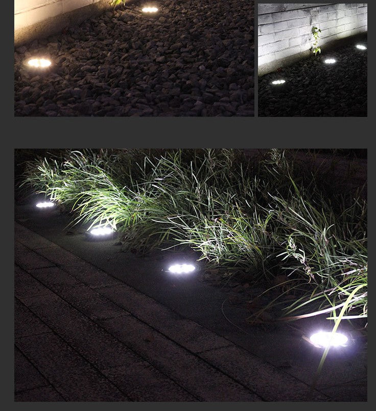 6/8/10 pcs Solar Bodenleuchte  Solarleuchten für Außen, Schwarz 8 Leds Solar Gartenleuchten, IP65 Wasserdicht Bodenleuchte Solarleuchten Garten, Außenleuchte für Auffahrt/Rasen/Gehweg/Patio