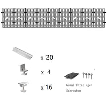 Laden Sie das Bild in den Galerie-Viewer, Aitesen GFBZ012  Solarmodul Alu Halterung Befestigungs-Set für1/2/3/4/5/6/7/8/9/10 x Solarmodul Befestigungssystem Trapezblech PV Befestigungsschiene,