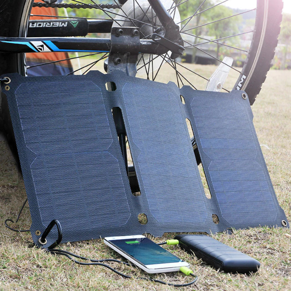 ALLPOWERS 5V 21W Solar Panel, Tragbares Solarladegerät, Wasserdichtes Faltbares Solarpanel, Solar Ladegerät, Solar Powerbank für Smartphone, Tablets, Outdoor, Camping