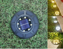 Laden Sie das Bild in den Galerie-Viewer, 8/10/12 pcs Solar Bodenleuchte  Solarleuchten für Außen, 8 +8 Leds Solar Gartenleuchten, IP65 Wasserdicht Bodenleuchte Solarleuchten Garten, Außenleuchte für Auffahrt/Rasen/Gehweg/Patio