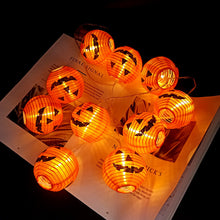 Laden Sie das Bild in den Galerie-Viewer, Solar Halloween Deko Garten Lampion Lichterkette mit Solarbetrieben, 2 Modi Wasserdicht Halloween Lichterkette für Außen Innen, Allerheiligen, Halloween Party Dekorations