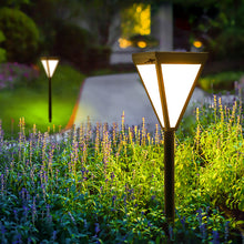 Laden Sie das Bild in den Galerie-Viewer, Hochwertig Solar galvanisiertes Eisen  Wegeleuchten Solarleuchten für den Außenbereich, Weihnachtsdekoration, Garten, LED-Licht, Landschaft/Weg, Edelstahl