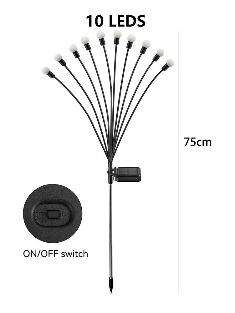 Solarleuchten für den Außenbereich, Solar-Glühwürmchen-Licht mit 6/8/10 Kugeln, wasserdicht, Solar-Wegleuchte für Rasen, Hof, Terrasse, Garten, Ornamente, Geschenke,