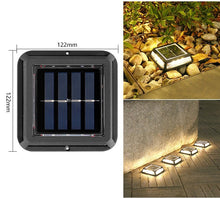 Laden Sie das Bild in den Galerie-Viewer, 2/4/6/8 pcs Solar Bodenleuchte eckig Aluminiumguss Solarleuchten für Außen, 12 Leds Warmweiss Solar Gartenleuchten, IP65 Wasserdicht Bodenleuchte Solarleuchten Garten, Außenleuchte für Auffahrt/Rasen/Gehweg/Patio