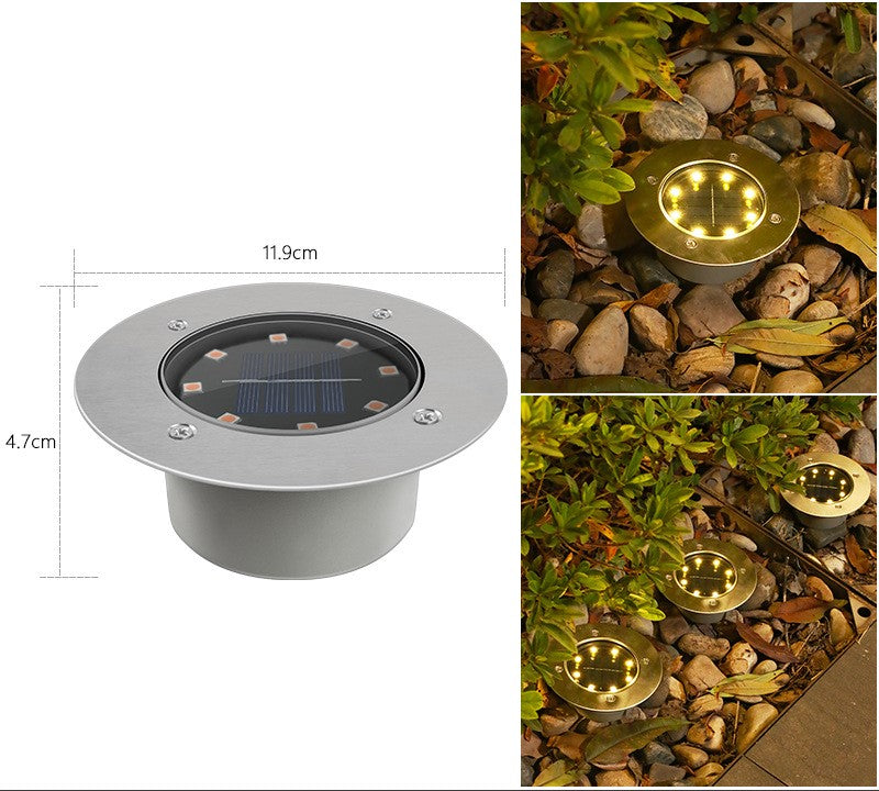 3/4/6 pcs Solar Bodenleuchte  Aluminiumguss Solarleuchten für Außen, 8 Leds Solar Gartenleuchten, IP67  Wasserdicht Bodenleuchte Solarleuchten Garten, Außenleuchte für Auffahrt/Rasen/Gehweg/Patio