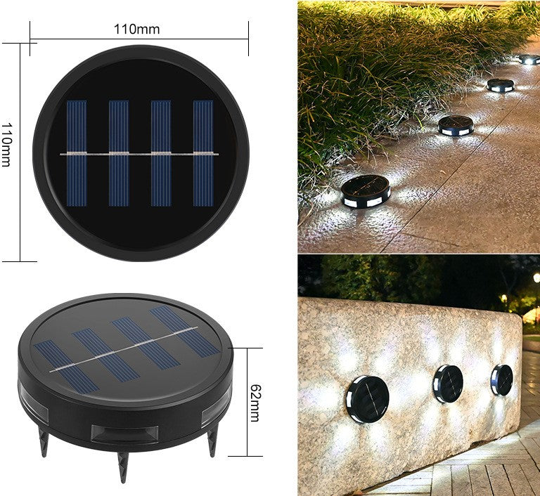 4/6/8 pcs Solar Bodenleuchte  Solarleuchten für Außen, Led Solar Gartenleuchten, IP65 Wasserdicht Bodenleuchte Solarleuchten Garten, Außenleuchte für Auffahrt/Rasen/Gehweg/Patio