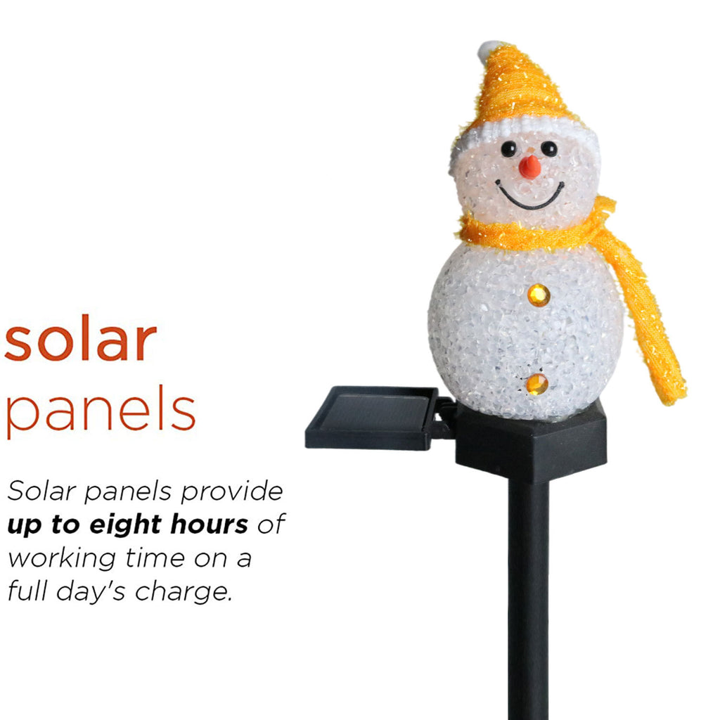 Solar Snowman Leuchten wasserdichte Rasenstöcke Leuchten Weihnachtsdekorationen Rote Solar Outdoor Stake Leuchten, Solar Schneemann Rasen Licht, Schneemann Garten Solarlicht,