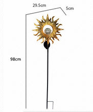 Laden Sie das Bild in den Galerie-Viewer, Solarlampe für Außen,  Metall Sonne-Form Solarleuchten LED Stake Dekorative Gartenfahlständer Solarleuchten im Freien Gartendeko für Terrasse, Weg, Hof, Rasen