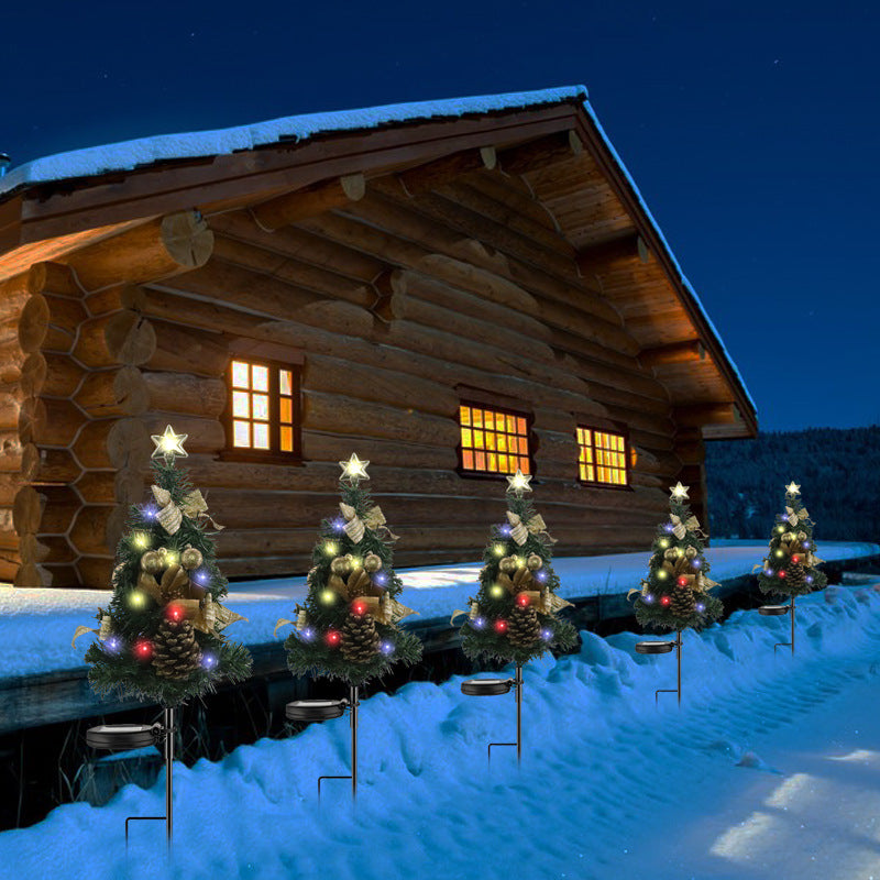 2X Solar 78cm Weihnachtsbaum, Künstliche Mini Christmas  Tree IP65 Wasserdicht