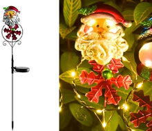 Laden Sie das Bild in den Galerie-Viewer, Solar Schneemann Elch Pinguin Weihnachtsmann Leuchten wasserdichte Rasenstöcke Leuchten Weihnachtsdekorationen Rote Solar Outdoor Stake Leuchten, Solar Schneemann Rasen Licht, Schneemann Garten Solarlicht,