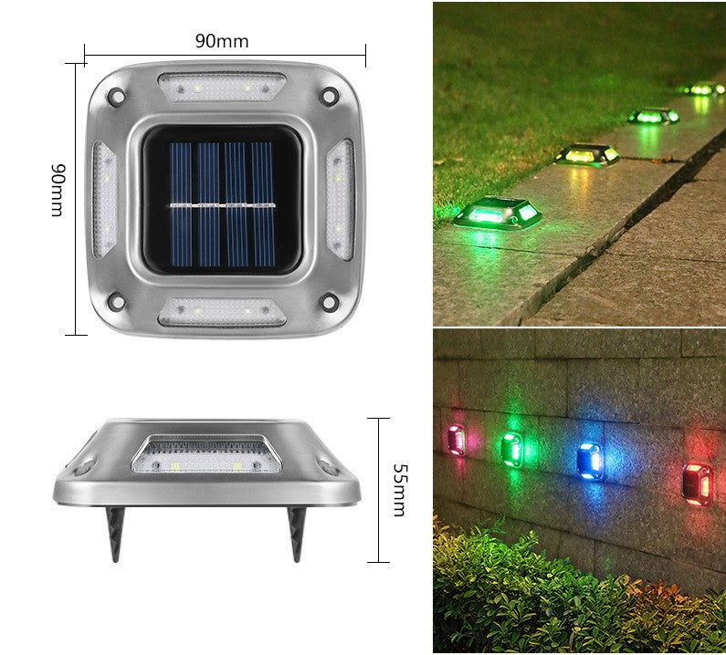 6/8/10/12 pcs Solar Bodenleuchte eckig Edelstall Solarleuchten für Außen, 8 Leds Solar Gartenleuchten, IP65 Wasserdicht Bodenleuchte Solarleuchten Garten, Außenleuchte für Auffahrt/Rasen/Gehweg/Patio