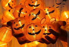 Laden Sie das Bild in den Galerie-Viewer, Solar Halloween Deko Garten Lampion Lichterkette mit Solarbetrieben, 2 Modi Wasserdicht Halloween Lichterkette für Außen Innen, Allerheiligen, Halloween Party Dekorations