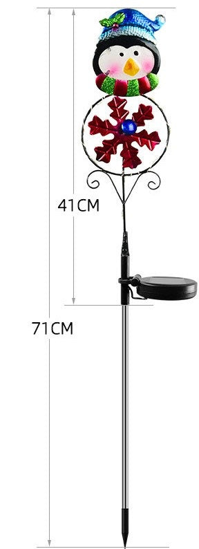 Solar Schneemann Elch Pinguin Weihnachtsmann Leuchten wasserdichte Rasenstöcke Leuchten Weihnachtsdekorationen Rote Solar Outdoor Stake Leuchten, Solar Schneemann Rasen Licht, Schneemann Garten Solarlicht,