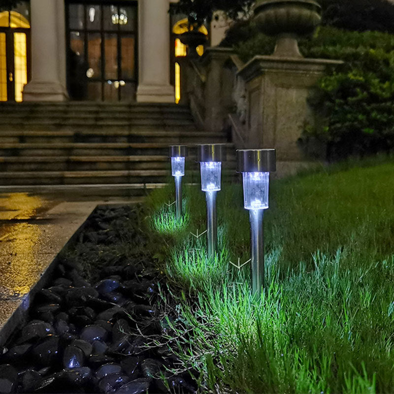 10/12/14/16 Stück Solar Wegeleuchten Solarleuchten für den Außenbereich, Weihnachtsdekoration, Garten, LED-Licht, Landschaft/Weg, Edelstahl,