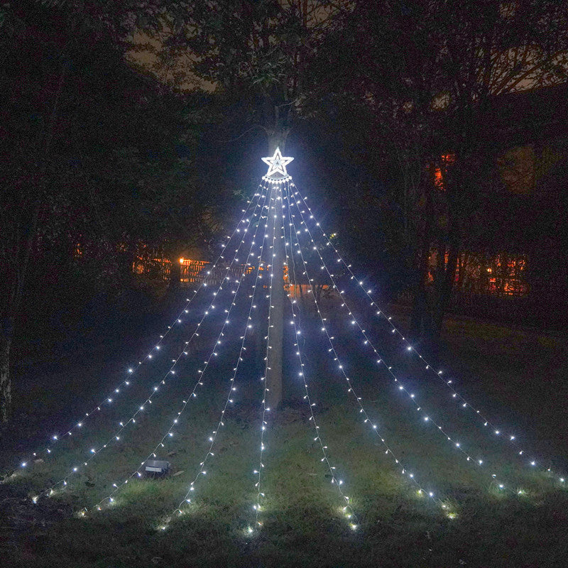 350 LED-Solar-Lichterkette, wasserdicht, IP65, für den Außenbereich, Dekoration für Neujahr, Urlaub, Hochzeit, Hof, Garten, Weihnachtsbaum [