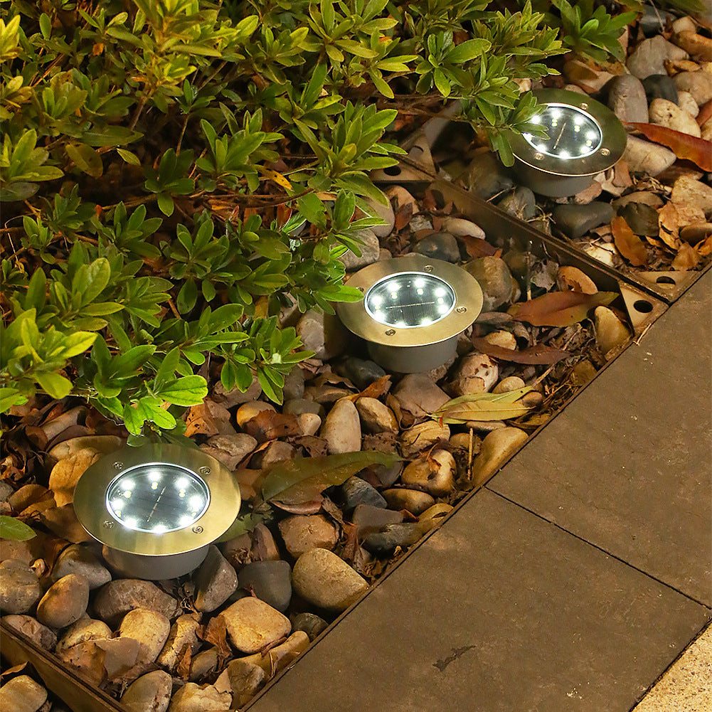 3/4/6 pcs Solar Bodenleuchte  Aluminiumguss Solarleuchten für Außen, 8 Leds Solar Gartenleuchten, IP67  Wasserdicht Bodenleuchte Solarleuchten Garten, Außenleuchte für Auffahrt/Rasen/Gehweg/Patio