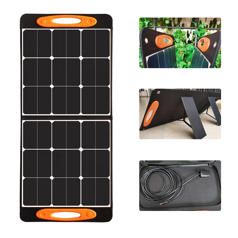 i5solar 60/100W Faltbares Solarpanel Faltbares Solarmodul Faltung Solarladegerät Kit für Camping und Garten Powerstation Generetion Schnellladun Notstromversorgung Tablet