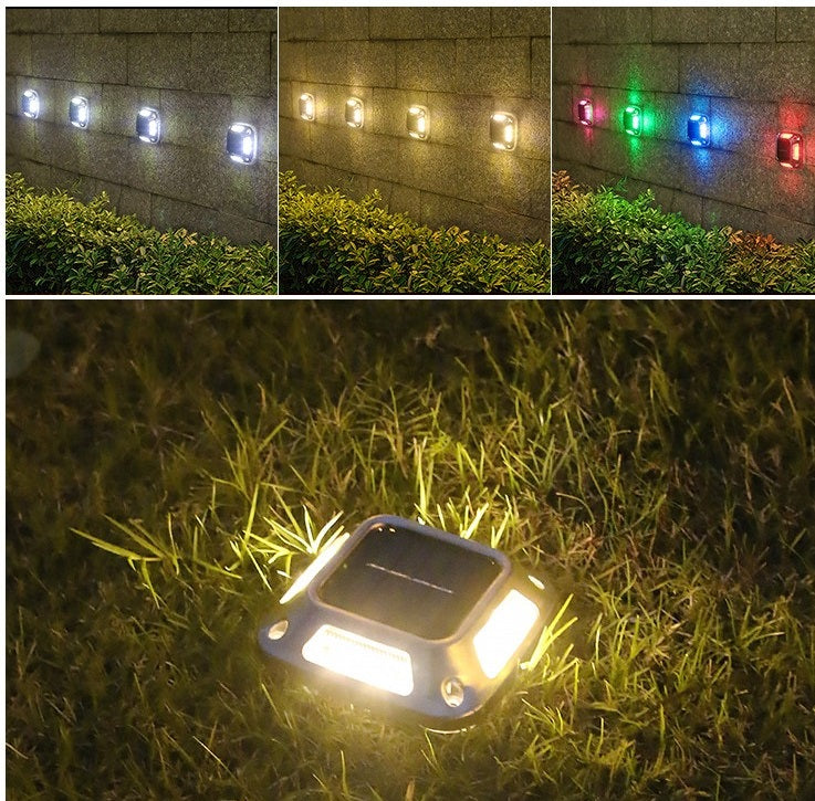 6/8/10/12 pcs Solar Bodenleuchte eckig Edelstall Solarleuchten für Außen, 8 Leds Solar Gartenleuchten, IP65 Wasserdicht Bodenleuchte Solarleuchten Garten, Außenleuchte für Auffahrt/Rasen/Gehweg/Patio