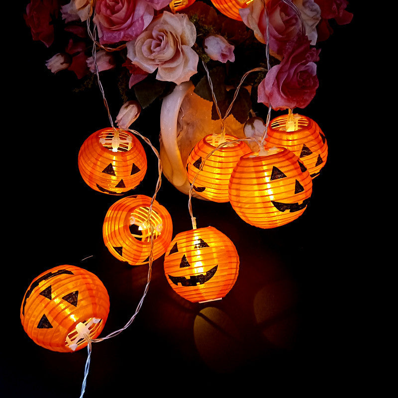 Solar Halloween Deko Garten Lampion Lichterkette mit Solarbetrieben, 2 Modi Wasserdicht Halloween Lichterkette für Außen Innen, Allerheiligen, Halloween Party Dekorations