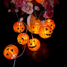 Laden Sie das Bild in den Galerie-Viewer, Solar Halloween Deko Garten Lampion Lichterkette mit Solarbetrieben, 2 Modi Wasserdicht Halloween Lichterkette für Außen Innen, Allerheiligen, Halloween Party Dekorations