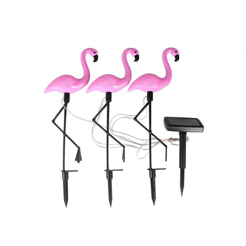 3 × Flamingo SolarLampe Gartenstecker Solarleuchte Solarlampe Licht Rasenlampe LED Solarlicht Wasserdicht Outdoor Solarleuchten Gartendekoration für Garten Balkon Rasen ca.53cm