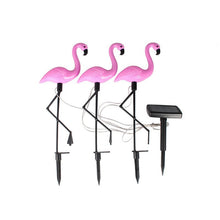 Laden Sie das Bild in den Galerie-Viewer, 3 × Flamingo SolarLampe Gartenstecker Solarleuchte Solarlampe Licht Rasenlampe LED Solarlicht Wasserdicht Outdoor Solarleuchten Gartendekoration für Garten Balkon Rasen ca.53cm