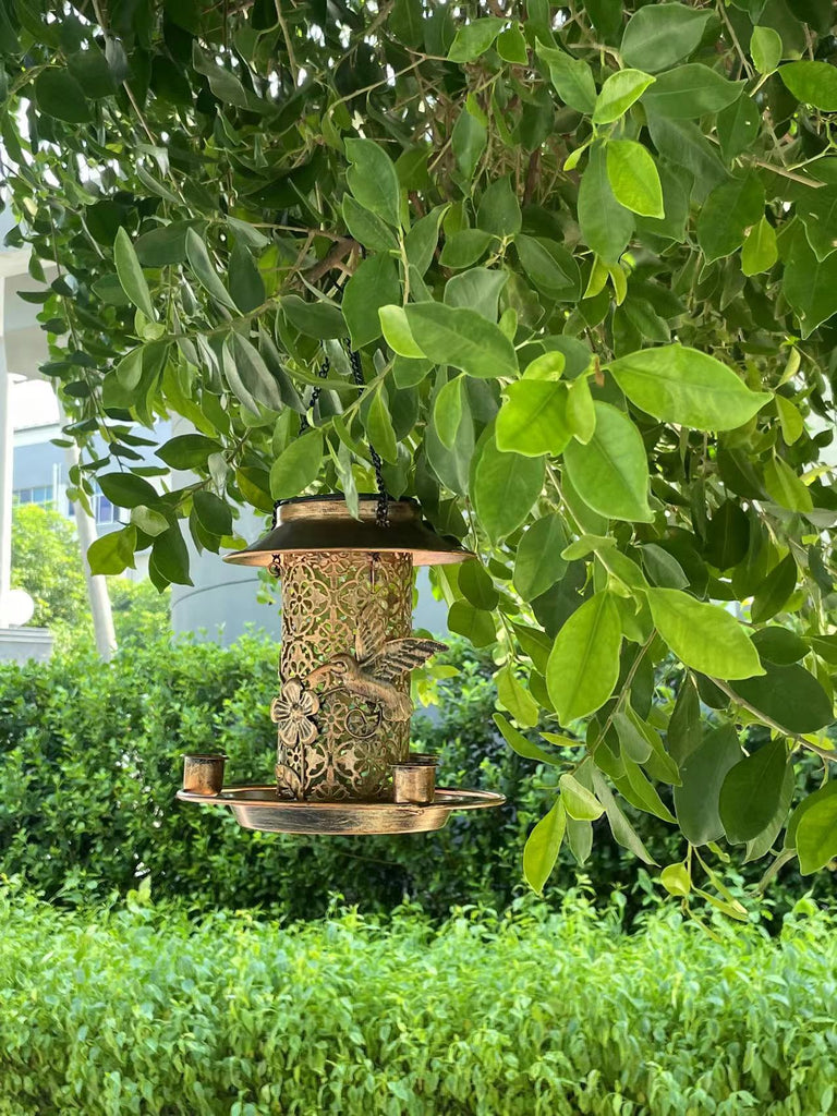 Solar Vogelfütterer, außerhalb hängendes Vogelhaus, Gartenlaterne Licht Vogelhaus Wandbehang im Freien Vogelhäuschen für die Fütterung von Wild Bird Garden Yard außerhalb Dekor