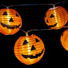 Laden Sie das Bild in den Galerie-Viewer, Solar Halloween Deko Garten Lampion Lichterkette mit Solarbetrieben, 2 Modi Wasserdicht Halloween Lichterkette für Außen Innen, Allerheiligen, Halloween Party Dekorations