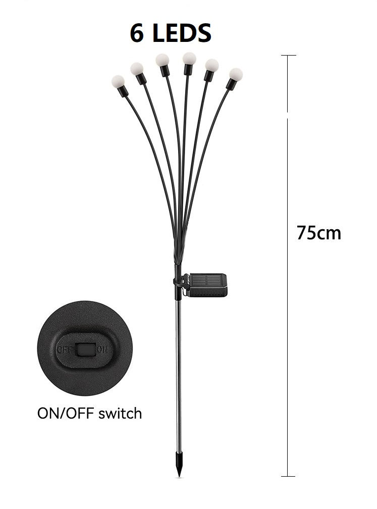 Solarleuchten für den Außenbereich, Solar-Glühwürmchen-Licht mit 6/8/10 Kugeln, wasserdicht, Solar-Wegleuchte für Rasen, Hof, Terrasse, Garten, Ornamente, Geschenke,