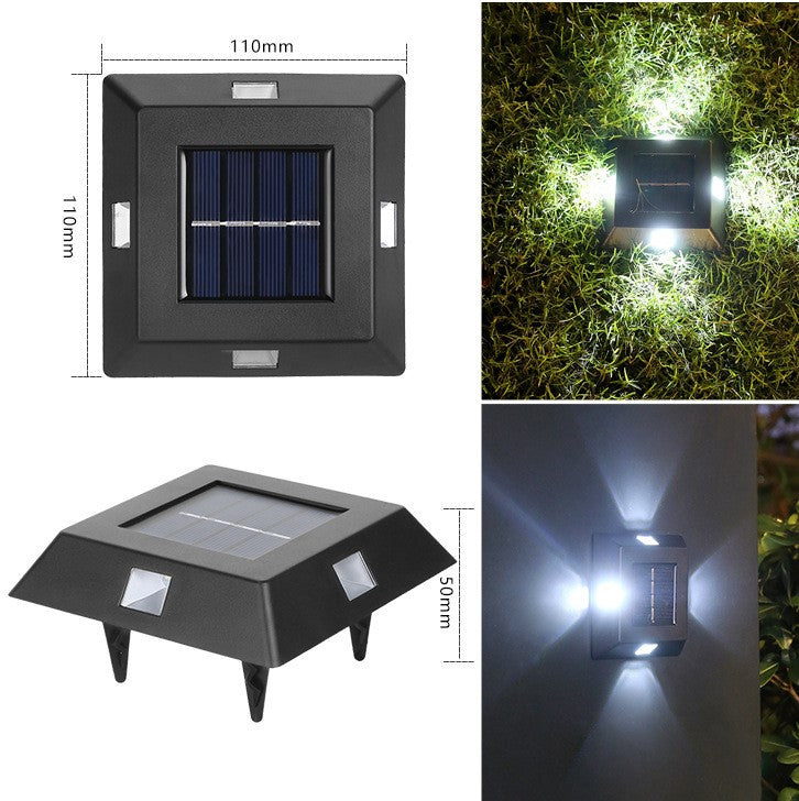 4/6/8/10 pcs Solar Bodenleuchte eckig  Solarleuchten für Außen,led Solar Gartenleuchten, IP65 Wasserdicht Bodenleuchte Solarleuchten Garten, Außenleuchte für Auffahrt/Rasen/Gehweg/Patio